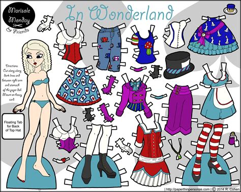 Margot in Wonderland... Full Color Paper Doll to Print • Paper Thin Personas