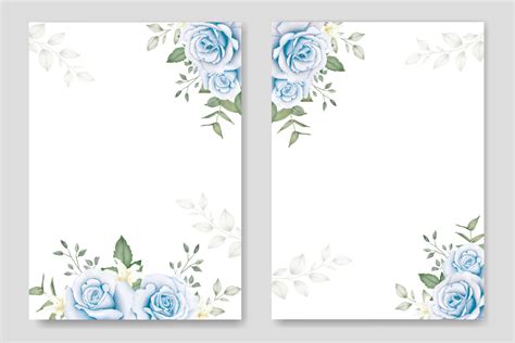 Beautiful Navy blue Wedding Invitation card Template 15008682 Vector ...