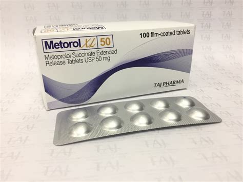 METOPROLOL SUCCINATE EXTENDED RELEASE TABLETS USP 50 MG (METOROL XL 50) TABLETS USP- Taj -Pharma ...