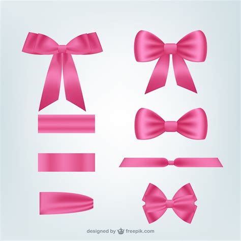 Free Vector | Pink ribbons pack