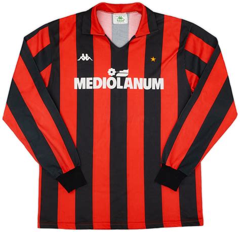 1988-89 AC Milan Home L/S Shirt - 8/10 - (XL)