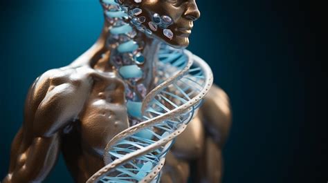 Premium AI Image | Human and dna genetic engineering concept