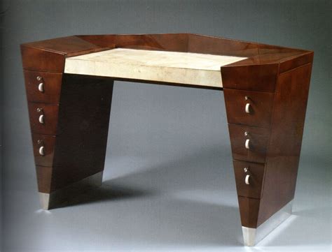 Desk by French furniture designer Léon Jallot - Chinese lacquered solid ...