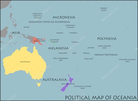 Oceania Political Map