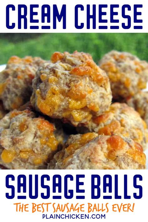 Cream Cheese Sausage Balls - Plain Chicken