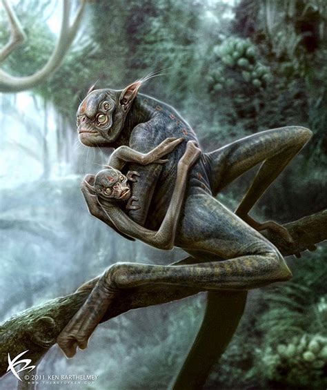 Alien Monkey, Ken Barthelmey | Alien creatures, Mythical creatures art ...