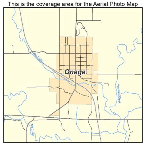 Aerial Photography Map of Onaga, KS Kansas