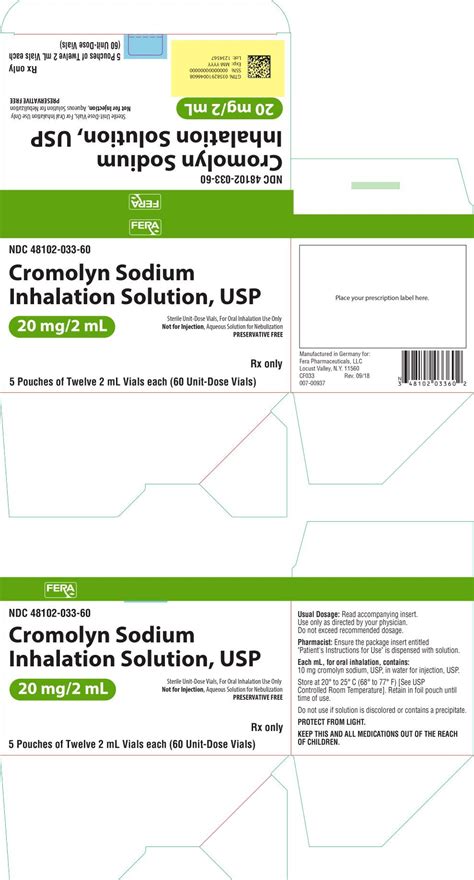 Cromolyn Sodium Inhalation Solution: Package Insert / Prescribing Information - Drugs.com