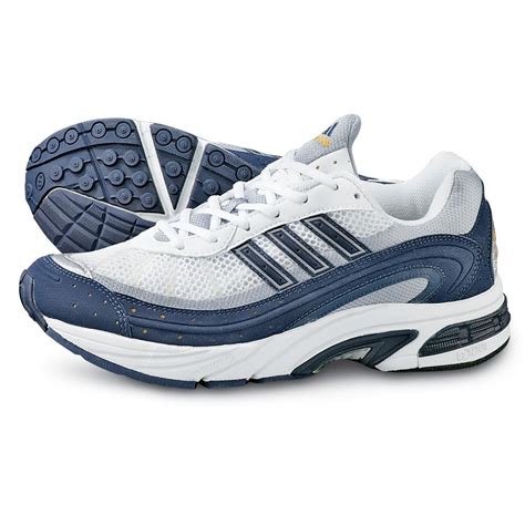 Men's Adidas® Cairo Running Shoes, White / Navy - 92316, Running Shoes ...