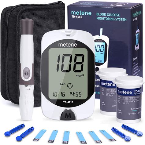 Blood Glucose Meter Kit with Test Strips and Lancets, Diabetes Testing – lencoo3