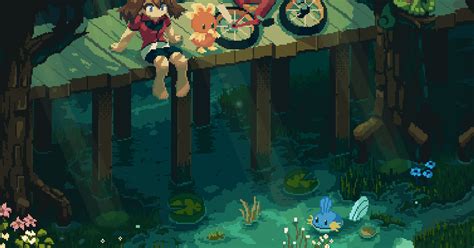 [OC] Pokémon Emerald - Waterfall. New Aniamted wallpaper for Mobile/Desktop. (Thumbnail ...