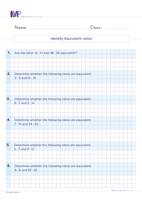 Identify equivalent ratios