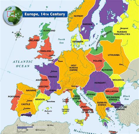 Middle Ages in Europe Map Diagram | Quizlet