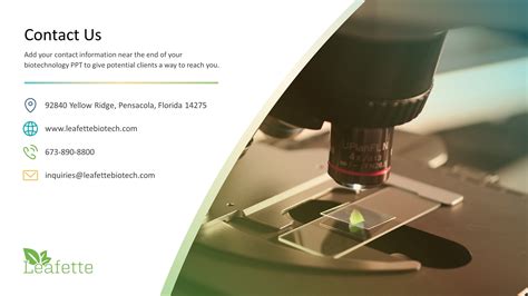 Modern Biotechnology Premium PowerPoint Template – SlideStore