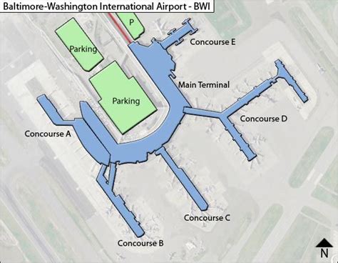 Baltimore Washington BWI Airport Terminal Map