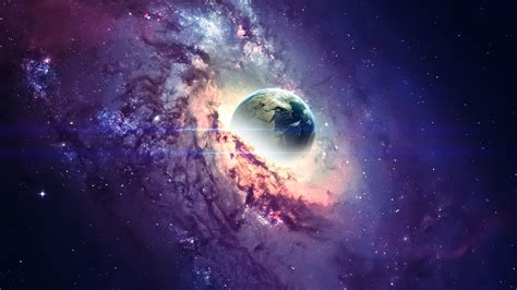 Earth Wallpaper 4K, Nebula, Galaxy, Milky Way, Stars
