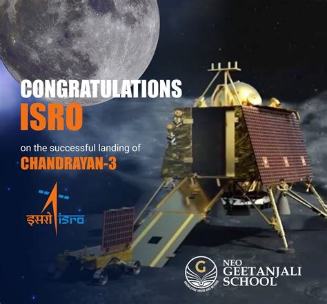 Portion of the Chandrayaan-3's landing site take after landing - Neo Geetanjali School