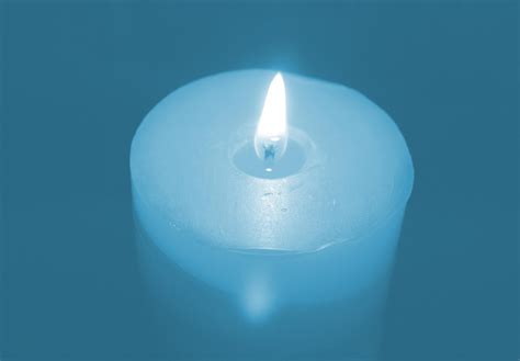 Burning Candle Blue Invert Free Stock Photo - Public Domain Pictures