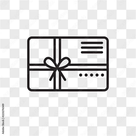 Gift card vector icon isolated on transparent background, Gift card ...