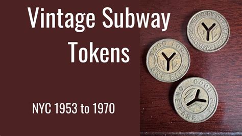 Vintage Subway Tokens-New York City Transit Authority Coins Good for ...