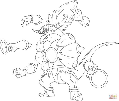 Hoopa Unbound coloring page | Free Printable Coloring Pages