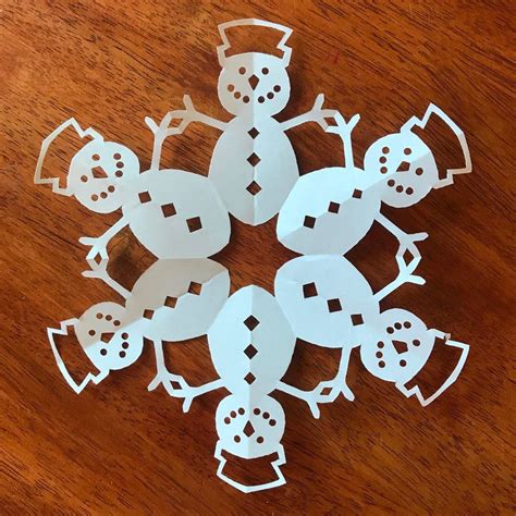 How to make a snowman paper snowflake – Artofit