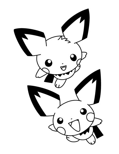 Pokemon Pichu Coloring Pages to Print - Free Pokemon Coloring Pages