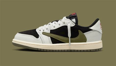 Travis Scott x Air Jordan 1 Low Women's 'Olive' Release Date DZ4137-106 ...