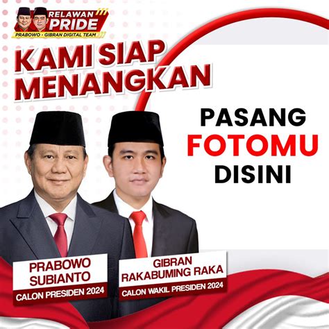 Desain Bingkai Pendukung Prabowo - Gibran 2024