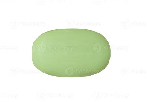 Bar of green fragrance soap isolated on white background with clipping ...