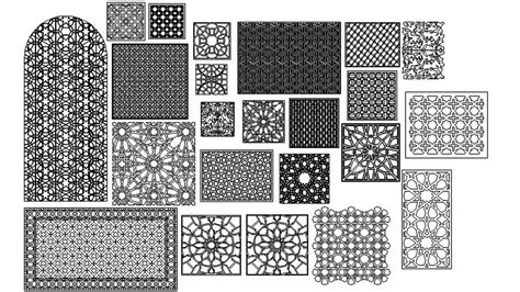 Floor mat pattern designs are given in this Autocad drawing file ...