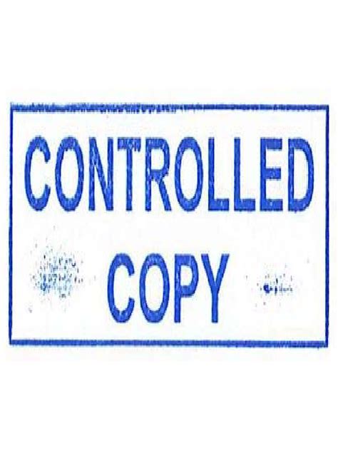 Controlled Copy Stamp | PDF