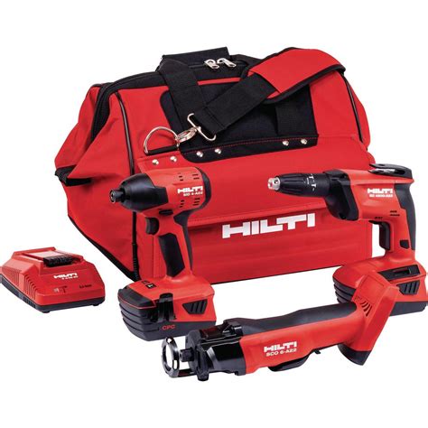 Hilti 22-Volt Lithium-Ion 3 Tool Cordless Combo with Drywall Screw Gun, Impact Driver, Brushless ...