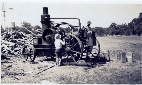 Robert or Roy Bostock with John Bostock at their mighty steam engine ...