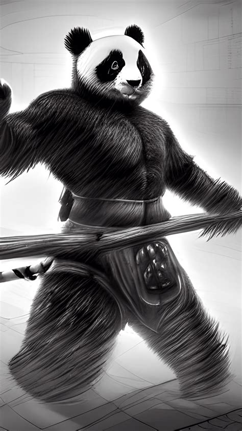 Panda Warrior 8k Resolution Concept Art Portrait · Creative Fabrica