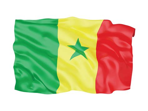 3d Senegal flag national sign symbol 16650380 Vector Art at Vecteezy