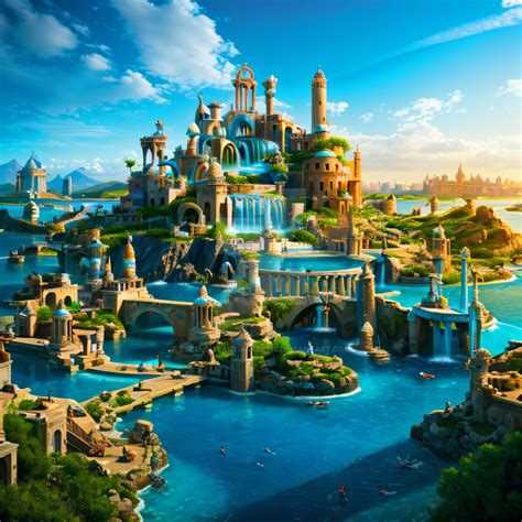 City Of Atlantis. Concept Art by exclusiveartmaker193 on DeviantArt