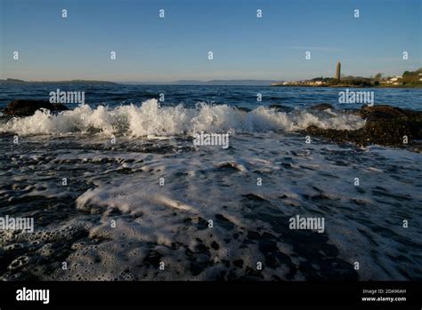 The "Pencil" monument commemorating the Battle of Largs, which stands just over 1 mile (1.6 km ...