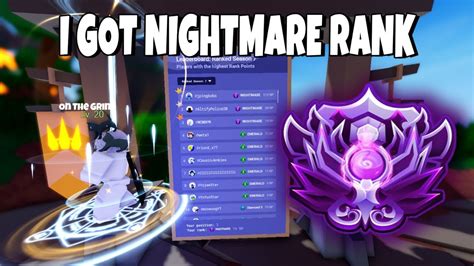 I got NIGHTMARE RANK SEASON 7 in Roblox Bedwars - YouTube