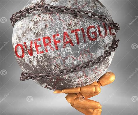 Overfatigue and Hardship in Life - Pictured by Word Overfatigue As a Heavy Weight on Shoulders ...