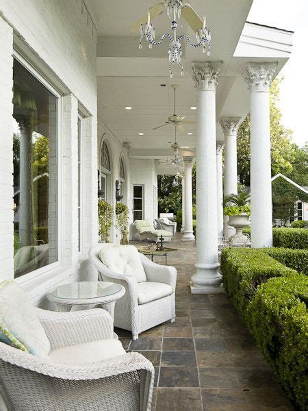 Stunning Southern Mansion Style Wrap Porch With Beautiful Elegant Columns