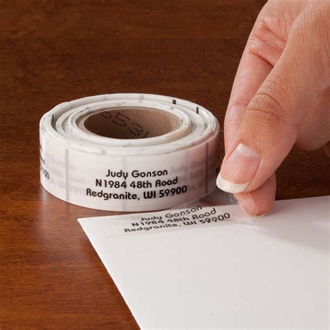 Clear Address Labels 500 Roll - Clear Address Labels - Miles Kimball