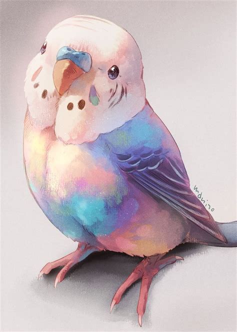 Beautiful watercolour art... #budgie #art #parrots | Cute animal ...