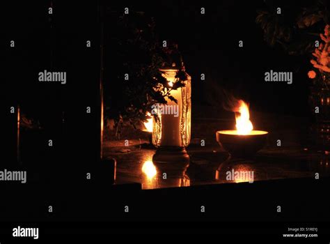 All Saints Day - candles Stock Photo - Alamy