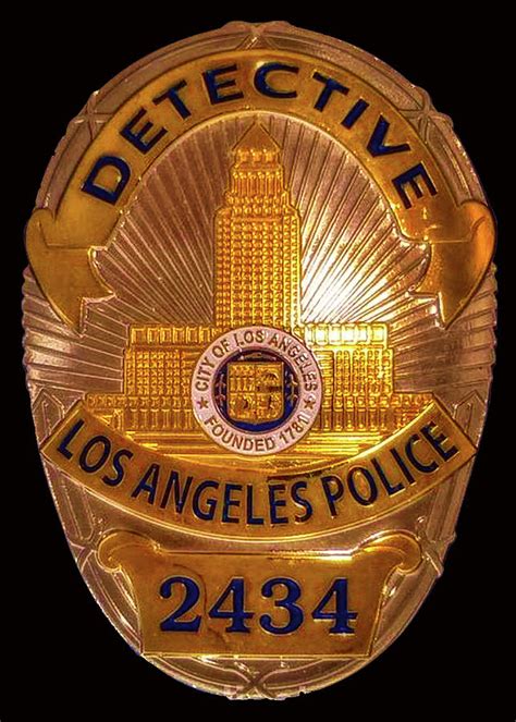 Los Angeles Police Department Detective Badge Photograph by Mountain Dreams - Pixels