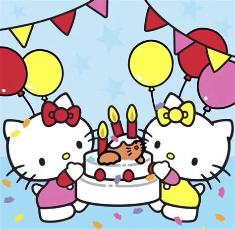 Happy Birthday To Hello Kitty & Her Twin Sister! 🎂🎁🎉🎈 | Hello kitty ...