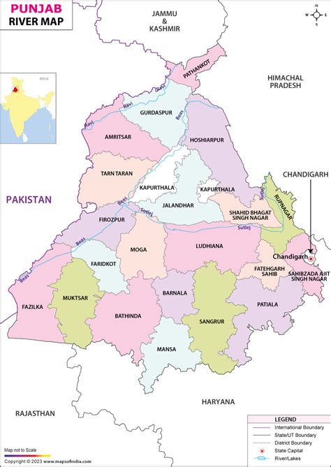 Punjab River Map