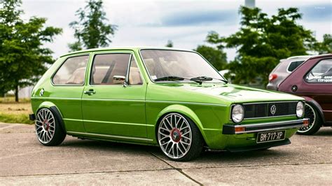 Green Volkswagen Golf Mk1 side view wallpaper - Car wallpapers - #52334