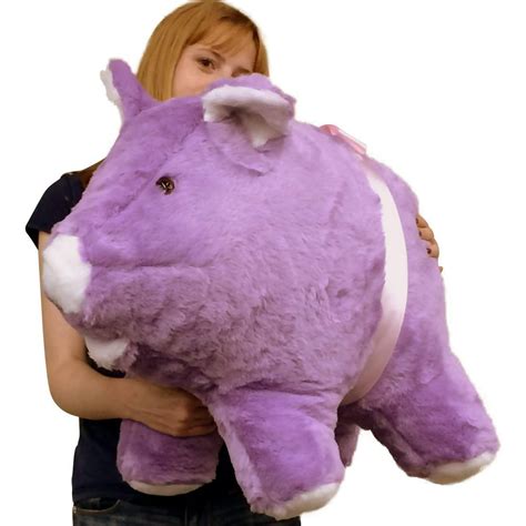 American Made Giant Stuffed Purple Pig 27 Inch Soft Big Stuffed Animal Made in USA - Walmart.com ...