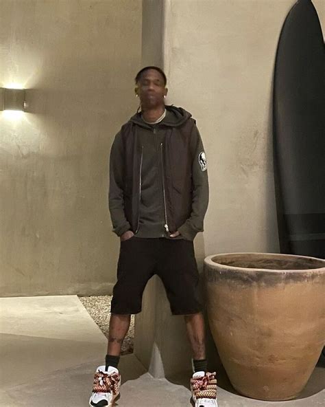 Travis Scott Wearing a Number [N]ine Zip Hoodie With Lanvin Skate ...